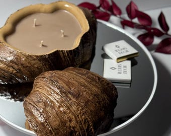 Vela de croissant: vela de comida realista, cera de soja perfumada, decoración de panadería hecha a mano