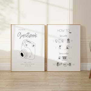Polaroid wedding guestbook sign, Photo book sign, Guestbook wedding sign, Table sign wedding, Camera Guestbook, Instax Instruction 11.