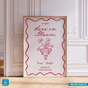 Engaged welcome sign, modern engaged, we're engaged sign, whimsical engagement, hand drawn sign, custom signage, reception sign, EPS-0101