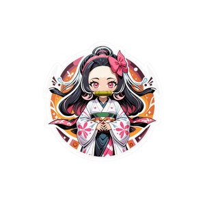 Nezuko Demon Slayer Sticker Cute Anime Vinyl Art
