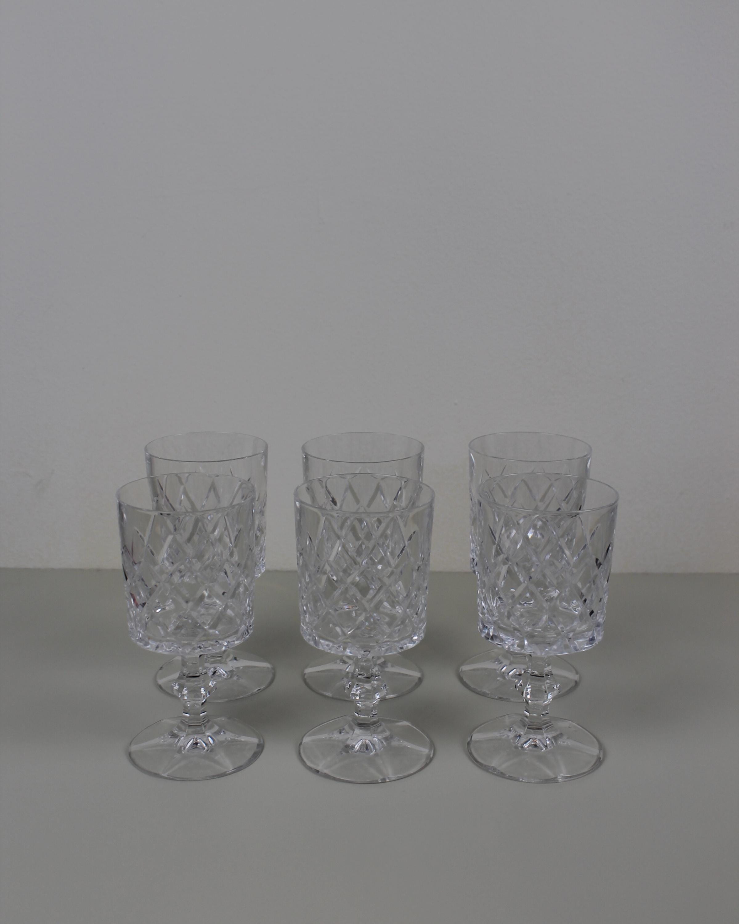 Vintage RCR (royal Crystal Rock) Crystal Glasses (x6) - Etsy