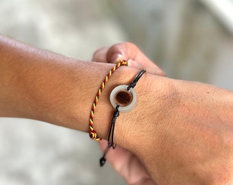 Resin Coffee Bean Bracelet: Glow in the Dark Jewelry