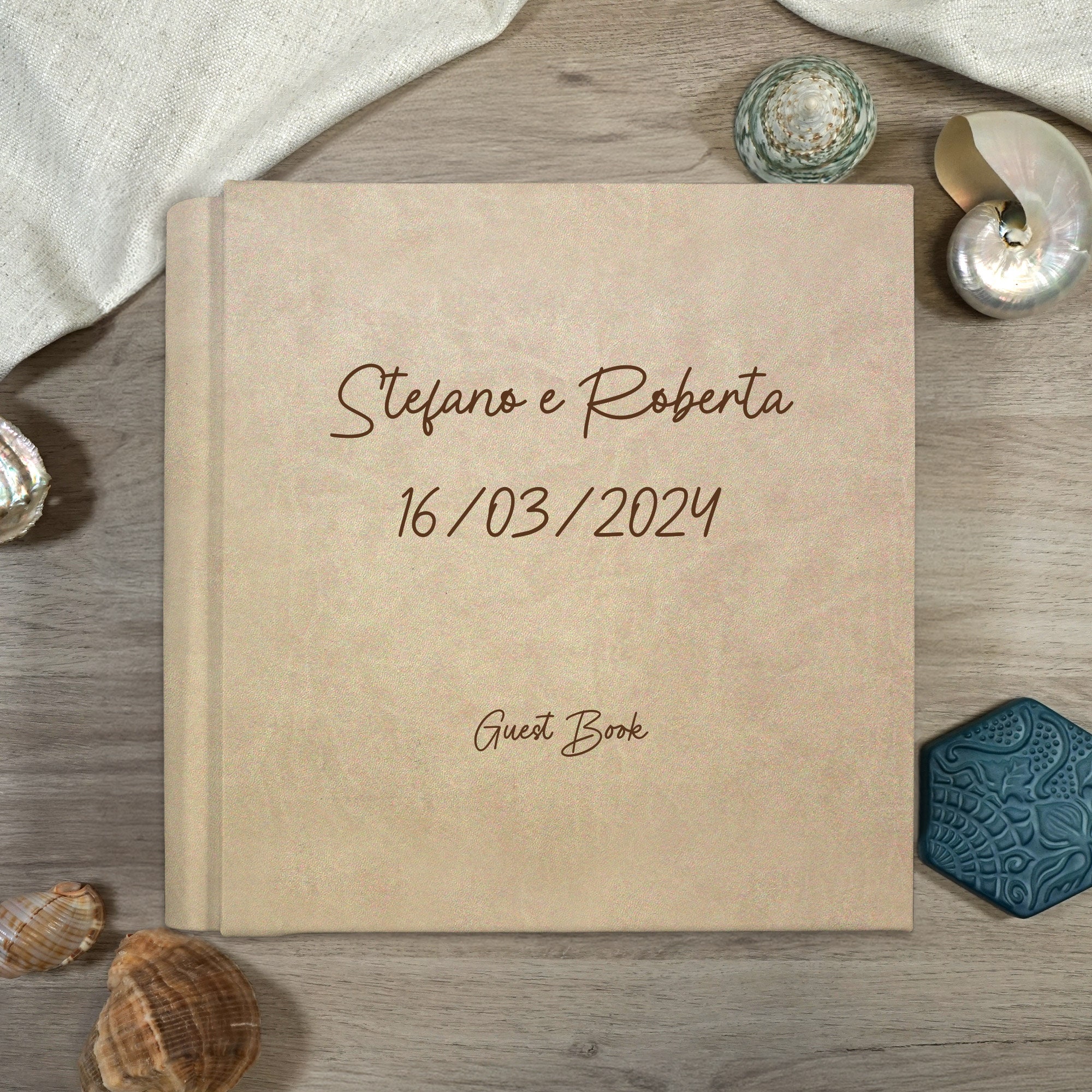 Libro degli ospiti per matrimonio con pagine nere, foto e auguri, album fotografico istantaneo - Italia