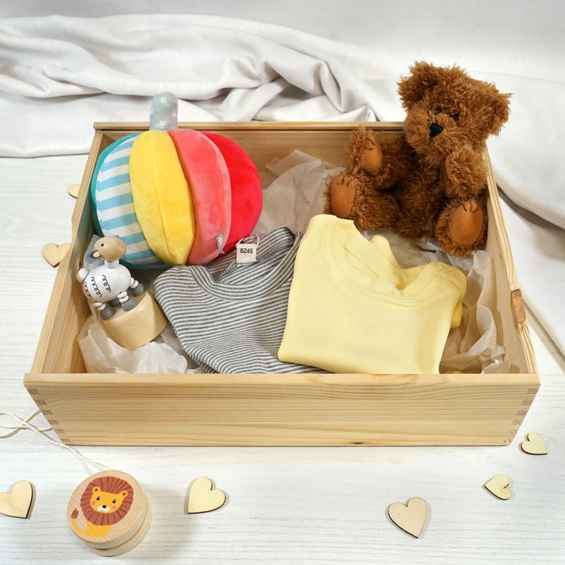 Scatola dei ricordi, scatola dei ricordi bambino, scatola in legno personalizzata, regalo di nascita, scatola in legno personalizzata immagine 3