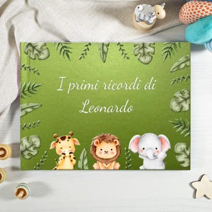 Libro degli ospiti nascita, compleanno, Guest book personalizzato, Libro degli ospiti con pagine bianche per dediche primo anno bambino