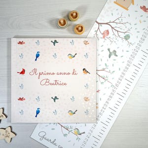 Libro primo anno del bambino personalizzato, Libro nascita, Album dei ricordi primo anno, Libro del bambino da compilare, Diario bebè