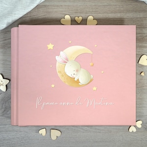 Album fotografico personalizzabile, Album dei ricordi bambino, Album fotografico lino, Libro foto ecopelle, Album foto personalizzato