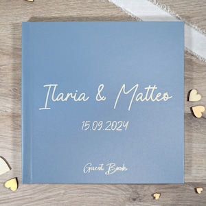 Libro degli ospiti matrimonio, Guest book personalizzato, Libro degli ospiti con domande da compilare