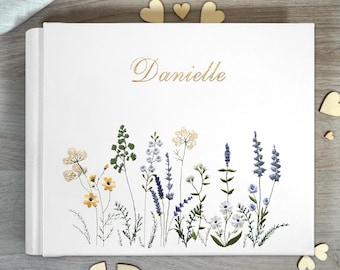 Embroidered guest book, Guest book, Embroidered guest book, Wedding album, Signature book, Instax book