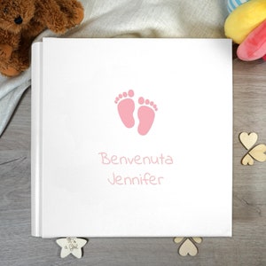 Album fotografico bambino, Libro nascita, Album dei ricordi bambino, Album fotografico lino, Libro foto ecopelle, Album foto personalizzato