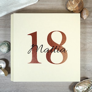 Album foto compleanno, Album fotografico personalizzabile, Copertina in Cartatela, Interno con separatori in velina, Album per 18 anni