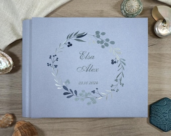 Embroidered guest book, Guest book, Embroidered guest book, Wedding album, Signature book, Instax book