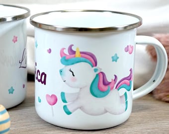 Personalized kids mug, kids mug, kindergarten kids mug, personalized kids gift, enamel mug