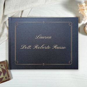 Libro degli ospiti per festa di laurea, Libro degli ospiti per dediche al laureato, Guestbook laurea, regalo di laurea personalizzato