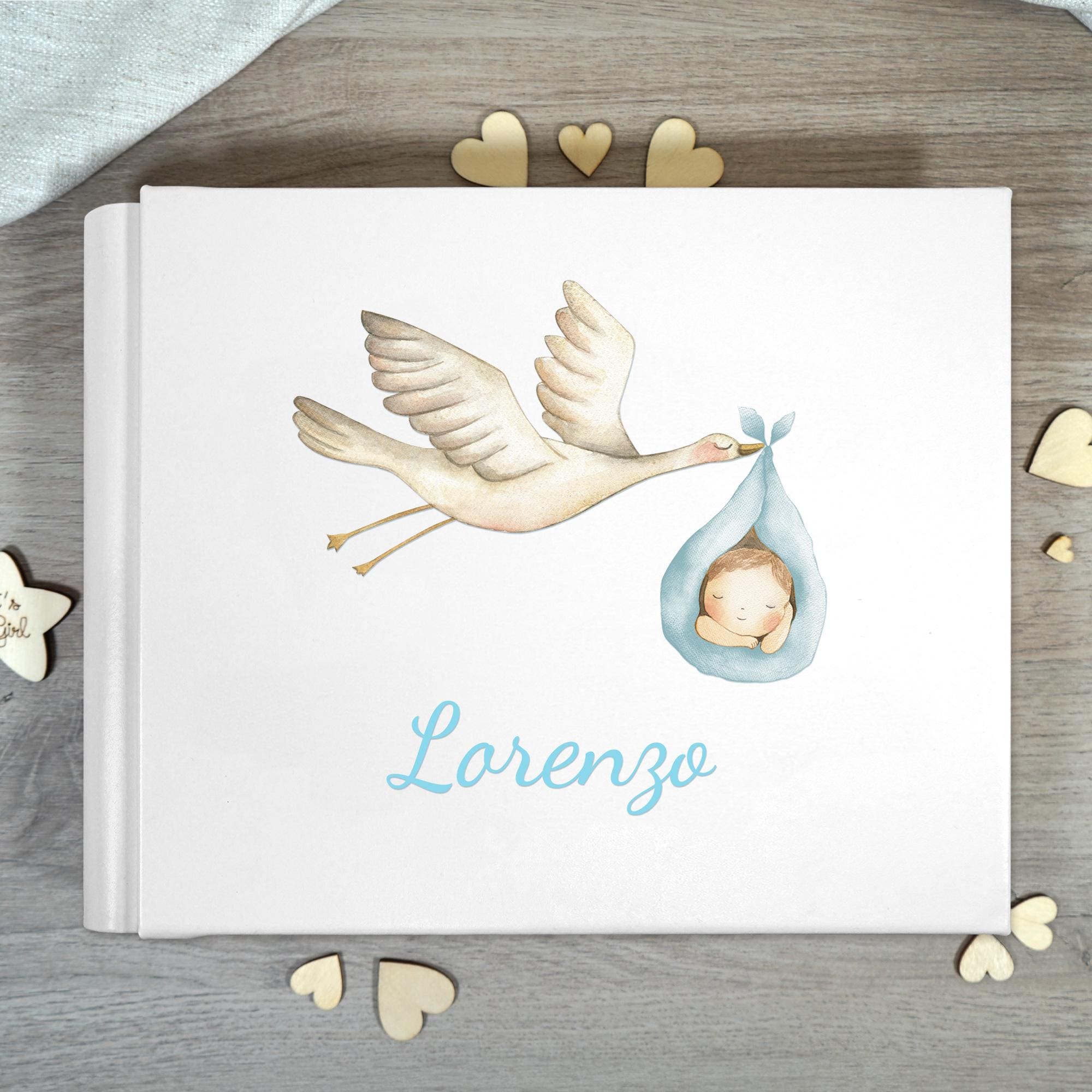 Album primo anno bambino, Libro nascita con copertina personalizzabile, Album dei ricordi, Album primo anno del bambino da compilare, Diario bebè da compilare (Italiano