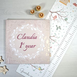 Libro primo anno del bambino personalizzato, Libro nascita, Album dei ricordi primo anno, Libro del bambino da compilare, Diario bebè
