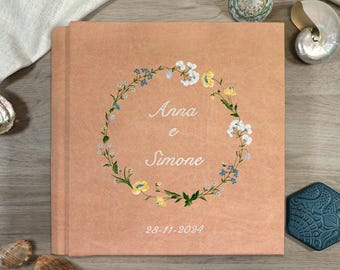 Embroidered guest book, Guest book, Embroidered guest book, Wedding album, Signature book, Instax book