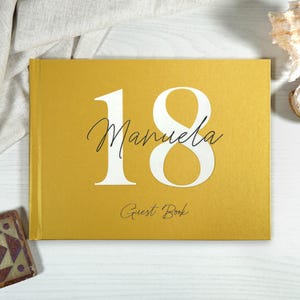 Libro degli ospiti Compleanno, Libro degli ospiti per 18esimo, Guestbook 18 anni, regalo di compleanno personalizzato