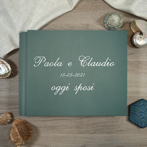 Libro degli ospiti ricamato, Guest book, Libro degli ospiti ricamato, Album di nozze, libro delle firme, Libro per Instax