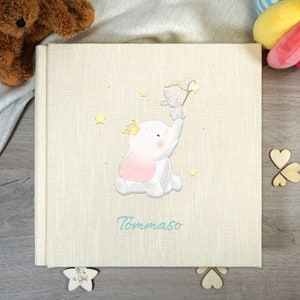 Album fotografico personalizzabile, Album dei ricordi bambino, Album fotografico lino, Libro foto ecopelle, Album foto personalizzato