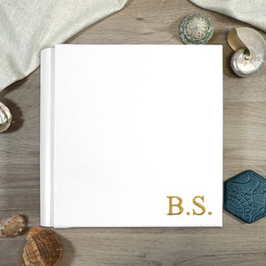 Embroidered photo album, Embroidered book, Faux leather photo album, Wedding photo album