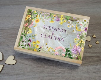 Trauringbox, Personalisierte Ringbox aus Holz und Plexiglas, Ringbox, Verlobungsringbox