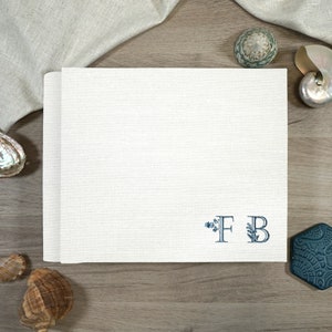 Embroidered photo album, Baptism photo album, Embroidered book, Birth album, Linen photo album, Communion photo album