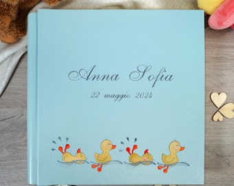 Embroidered photo album, Baptism photo album, Embroidered book, Birth album, Linen photo album, Communion photo album