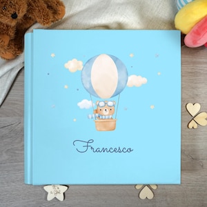 Album fotografico personalizzabile, Album dei ricordi bambino, Album fotografico lino, Libro foto ecopelle, Album foto personalizzato