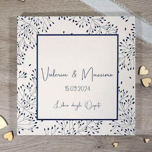 Libro degli ospiti matrimonio, Guest book personalizzato, Libro degli ospiti con domande da compilare