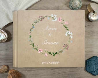 Embroidered guest book, Guest book, Embroidered guest book, Wedding album, Signature book, Instax book