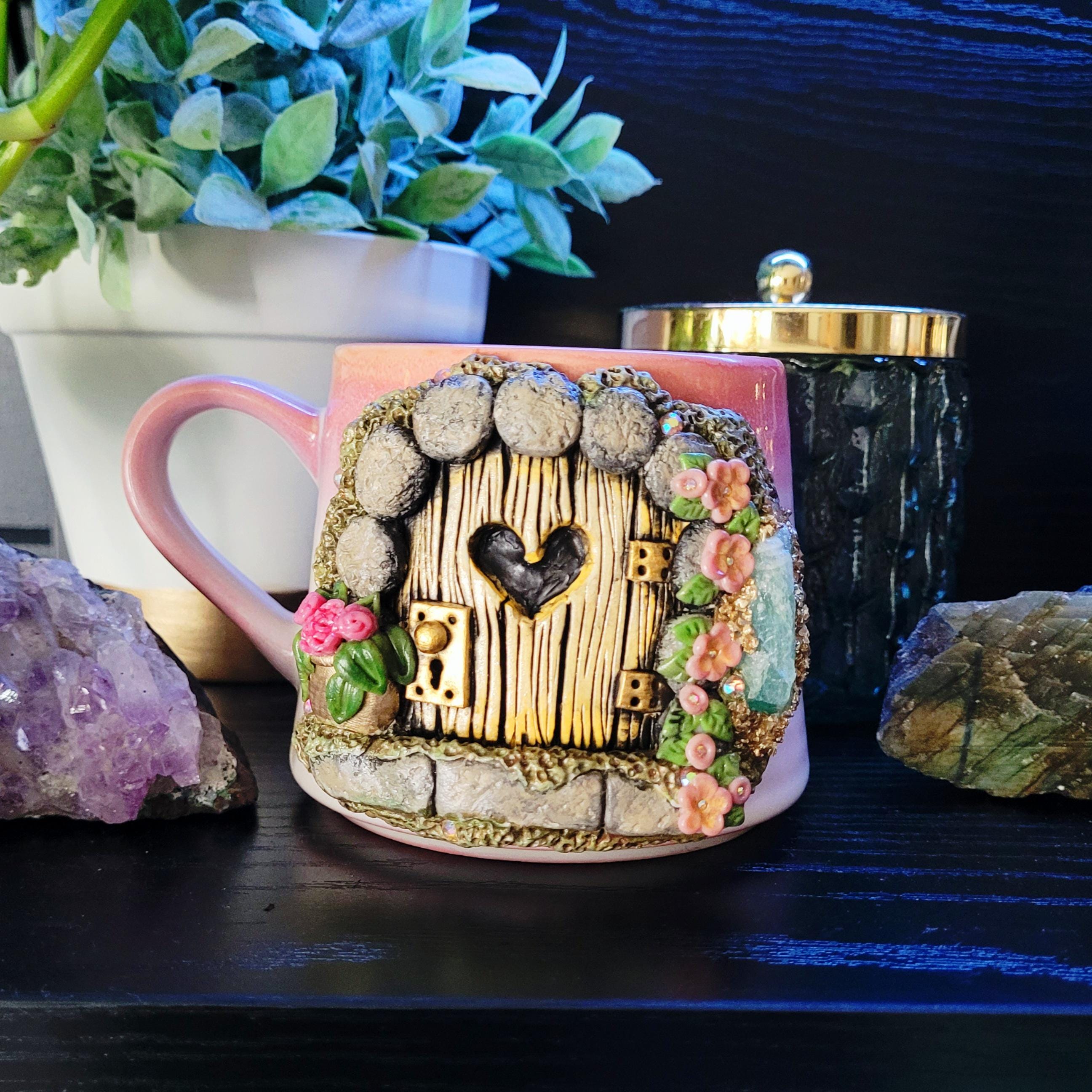 Pastel Fantasy Fairycore Fairy Door Mug Gift Cottagecore Magical