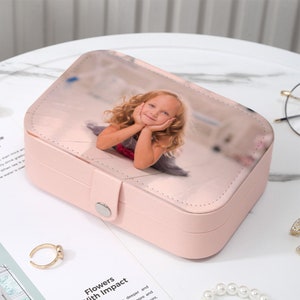 JEWELRY BOX personalized with photo | Gift for best friend mom bridesmaids JGA, bride, maid of honor | Henna evening | Travel jewelry box