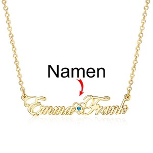 Personalized Name Necklace with Birth Month Flower, Valentine&#39;s Day Gift, Birthday Gift, Wedding Gift, Gift for Her, Wife