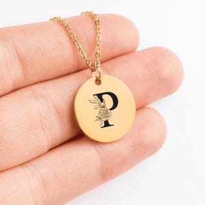 Collar minimalista letra "P": regalos personalizados mejor amigo, regalo de cumpleaños, persona favorita, persona del corazón, mamá