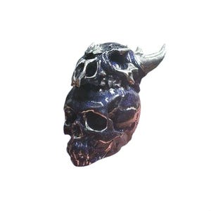 Resin Dragon Skull: Navy And Silver Skull
