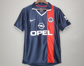 Maillot rétro 2001/2002 du PSG - Maillot vintage Ronaldinho Paris - Maillot PSG Okocha 01-02 - Maillot de football vintage - Maillot Anelka - Kits R10