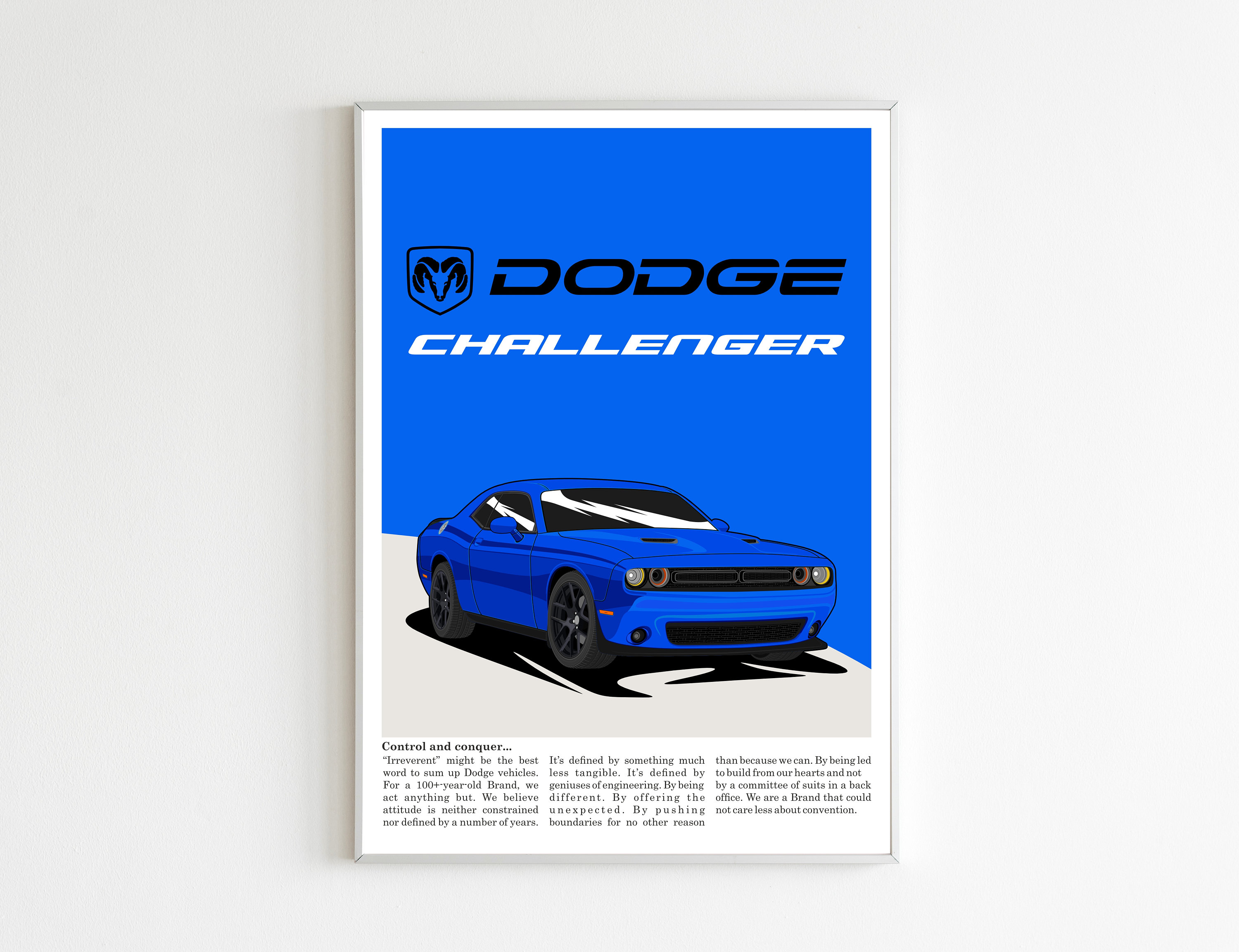 Dodge challenger poster - Etsy 日本