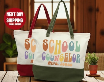 Personalized School Counselor Tote Bag: Teacher Appreciation Gift