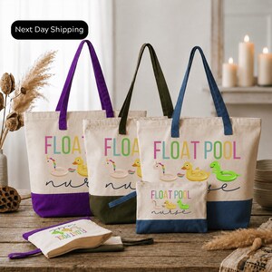 Float Pool Nurse Tote Bag: Retro Style, Nurse Appreciation