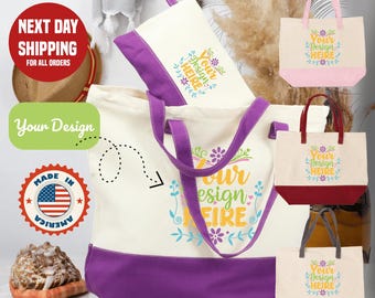 Personalized Text Tote Bag: Custom Logo Gift