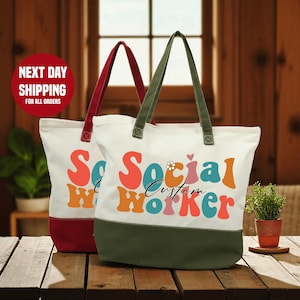 Custom Social Worker Tote Bag: Personalized MSW Grad Gift