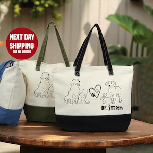 Custom Veterinary Tote Bag: Personalized Vet Student Gift
