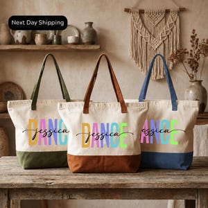 Personalized Dance Tote Bag: Custom Dancer Gift