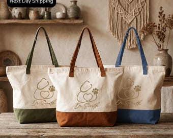 Personalized Vet Tote Bag: Veterinary Student Gift