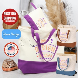 Custom Tote Bag, Personalized Tote Bags, Promotional Tote Bag, Your Text, Image, Trade Show Gift Bag, Custom Shopper, Shopping Bags