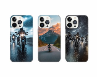 Motorcycle Ride Phone Case: Harley Cruiser Design, TPU Gel Cover