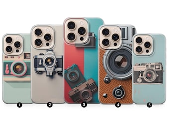 Funda para teléfono con cámara retro: regalo de fotógrafo vintage