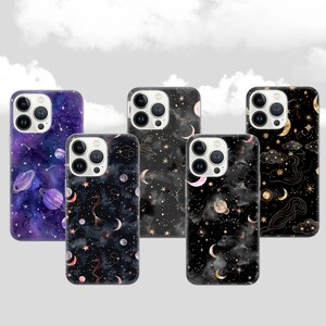 Moon and Stars Phone Case: Galaxy, iPhone, Samsung, Pixel