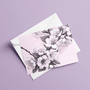 Japanische Kirschblüten, Post- oder Klappkarte, DinA6